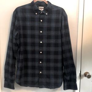 Old Navy Slim Fit Plaid Button Down Long Sleeve Shirt Size Large